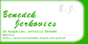 benedek jerkovics business card